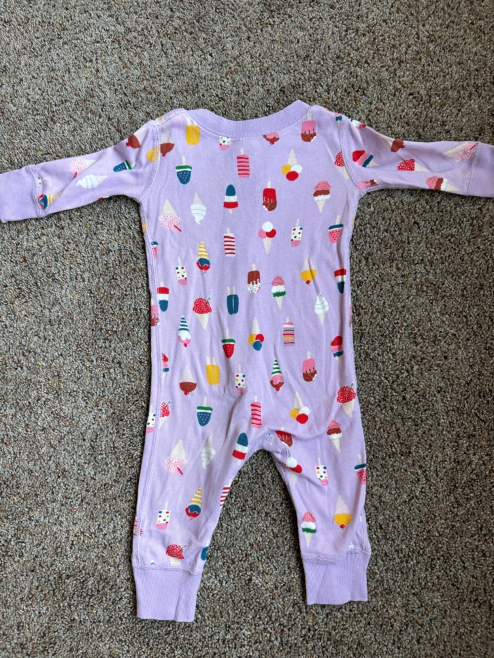 Hanna Andersson Lavender Ice Cream & Popsicle One-Piece Footie